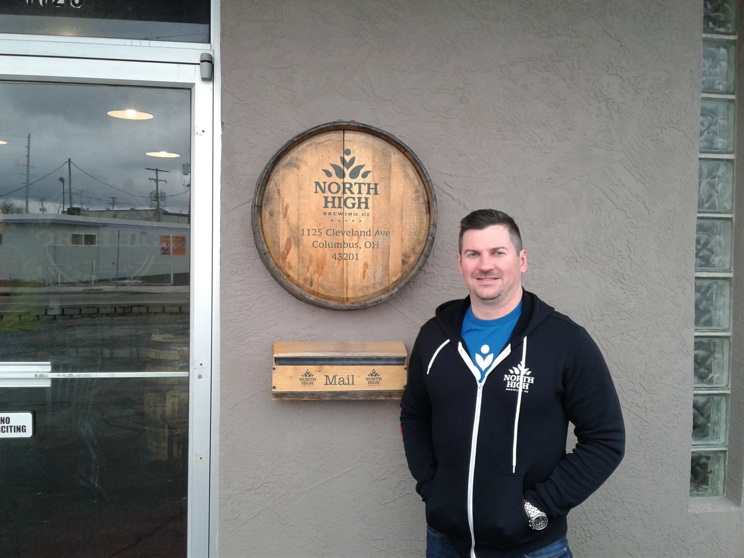 North High Brewing co-owner Tim Ward outside plant employing six full and one part-time brewers producing 14 varieties of craft beer, five year-round.