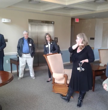 Elim Manor's property manager, Sonja Zahnle, right.