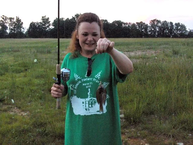 Tammy captured a bluegill fish in Tennessee. She released it back to the pond.
