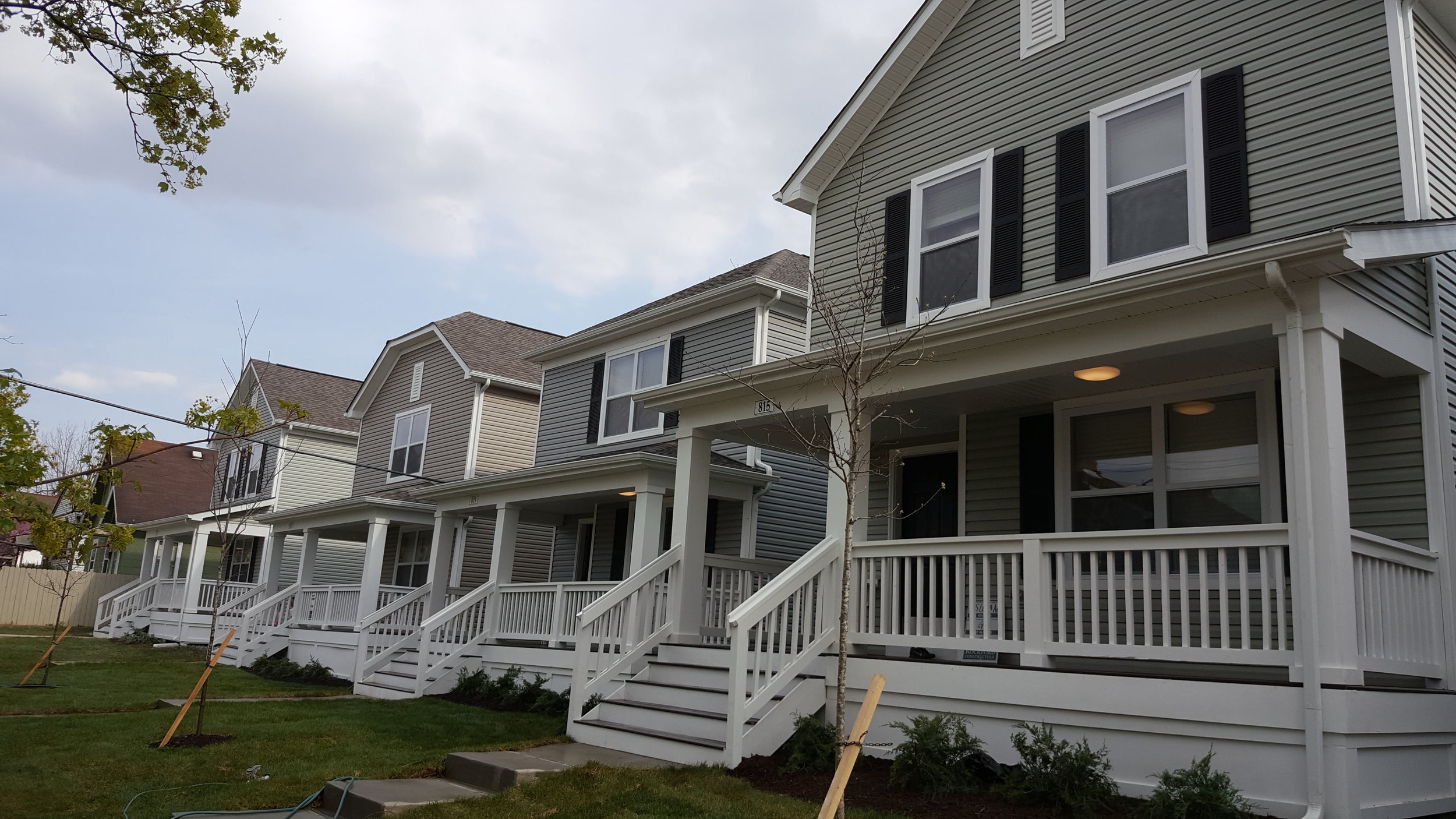 Energy efficient homes built on Leona Avenue.