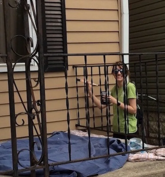 Natalie helped paint a home in Milo-Grogan for Realtor Care Day in 2018.