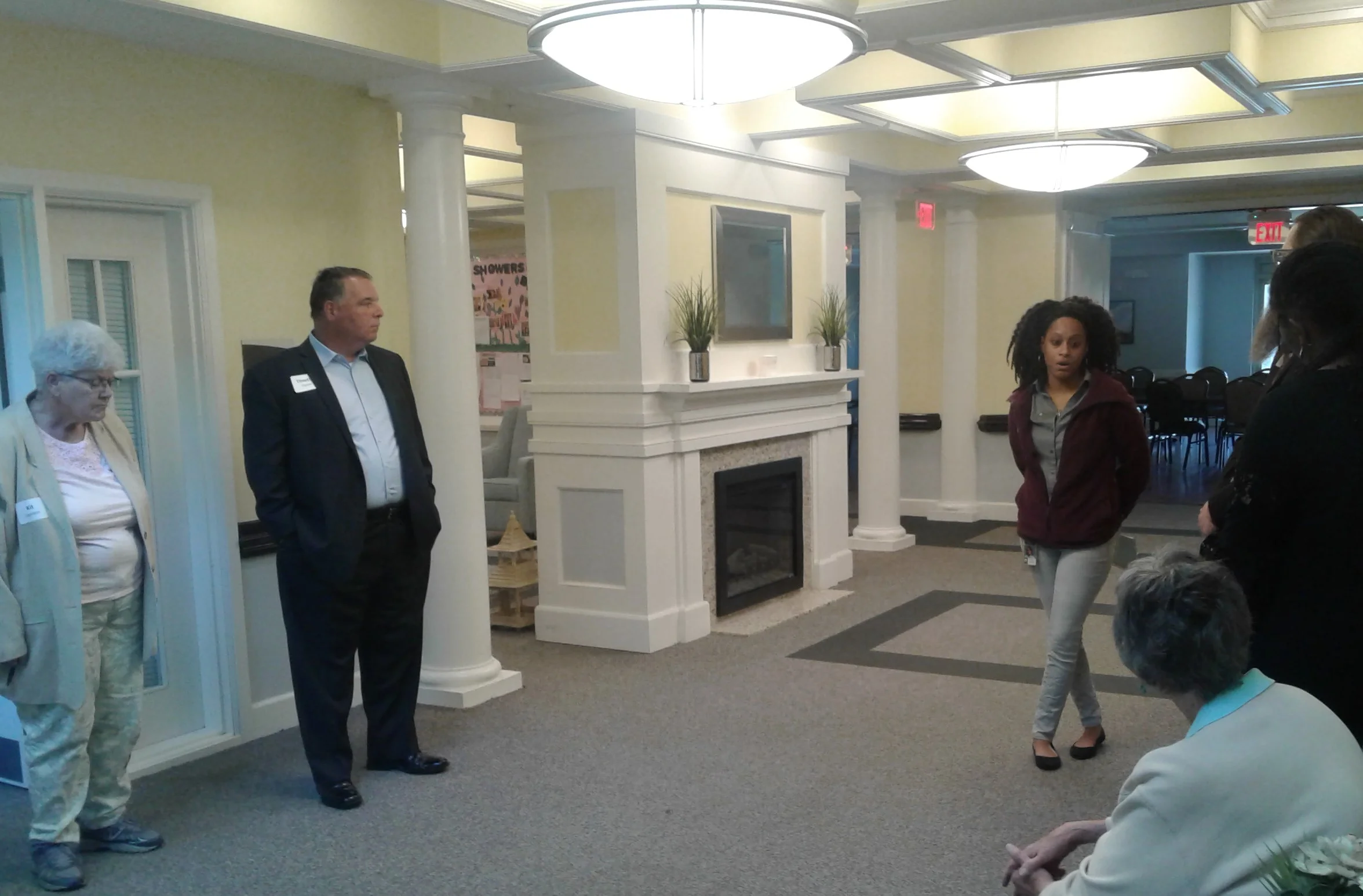 Homeport Education and Engagement Manager Jessica Williams, right, at Hamilton Crossing.