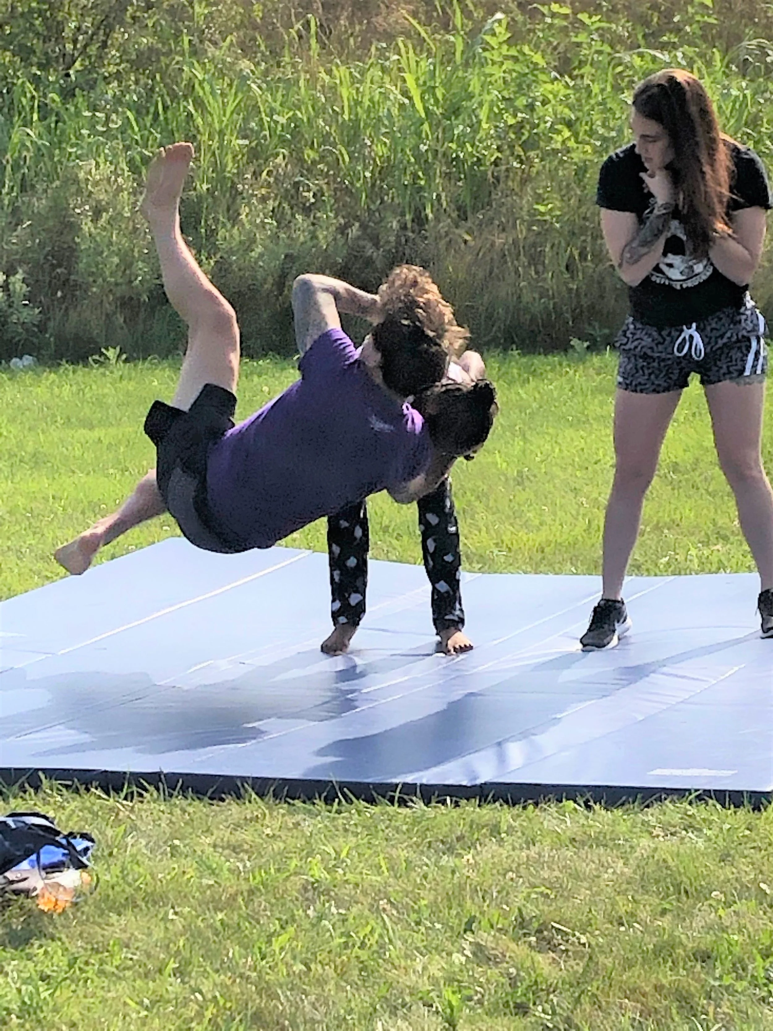 Columbus State Community College provided a self defense demonstration as part of a Community Resource Fair at Homeport’s Georges Creek community on July 24. Scores of residents met with multiple vendors ranging from health care to resume writing.