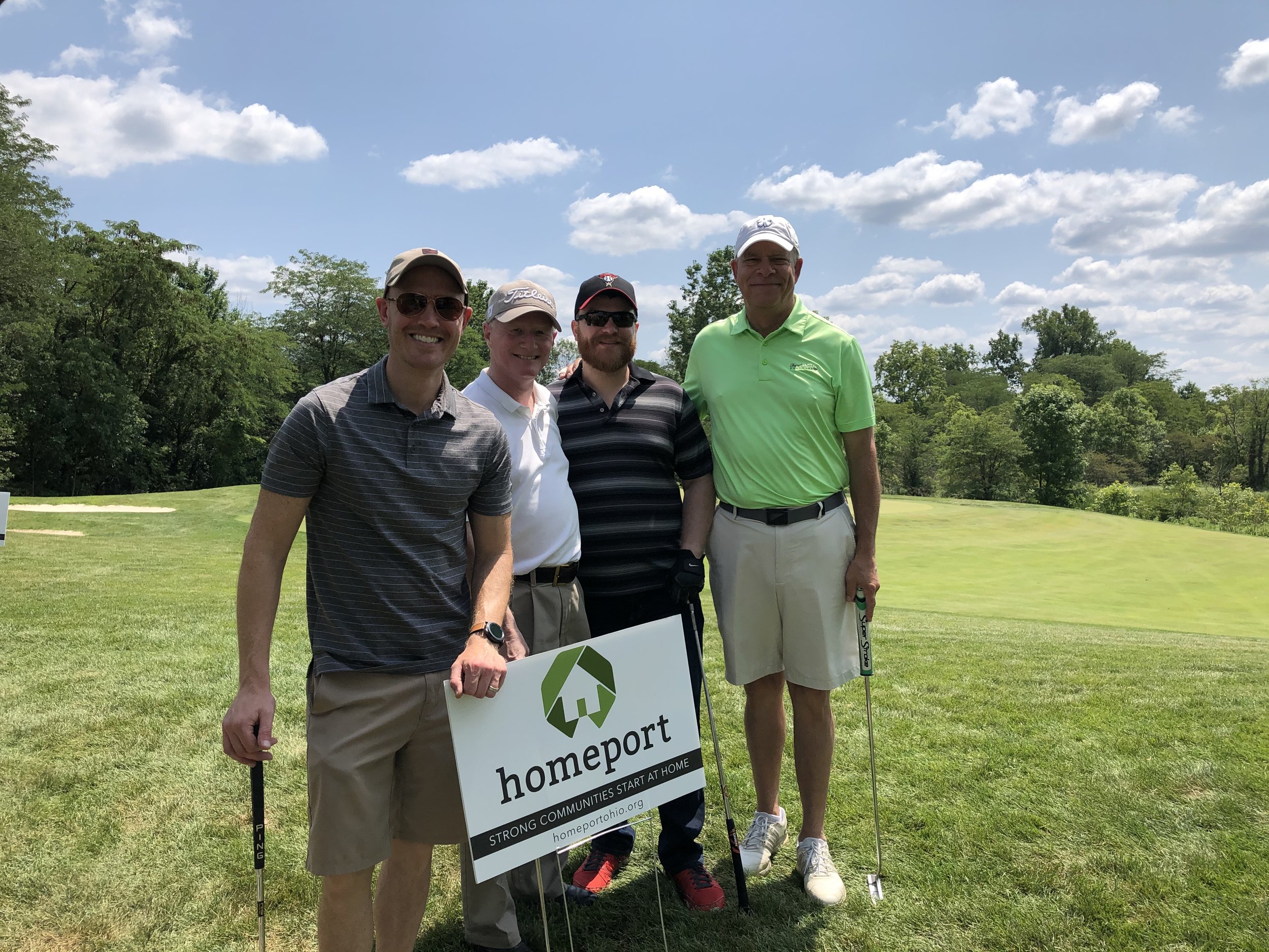 Twenty foursomes participated on July 25 in CCIIR’s annual scramble golf tournament that raises funds for Homeport. The tournament was held at the NorthStar Golf Club in Sunbury. The winning team of Michael McWalters, Shawn Stiles, Casey Stiles, and Pete Stevens shot a score of 56. Homeport entered a team, above, left to right of Justin Metzler, Don Butler, Ryan Manton and Bruce Luecke.