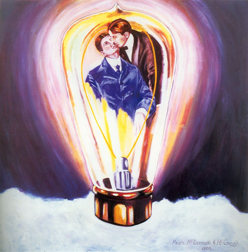 No Arguments, 1903 , 60 x 60 inches, oil on linen, 1986