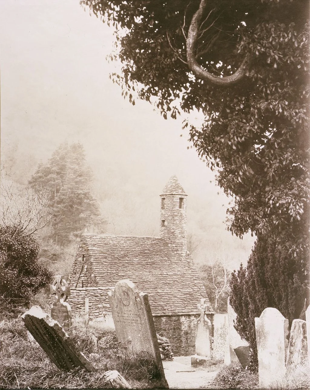 Chapel at the Glendalough Cemetery, Dublin, 1865 , 24 x 20 inches, salt print, 1994