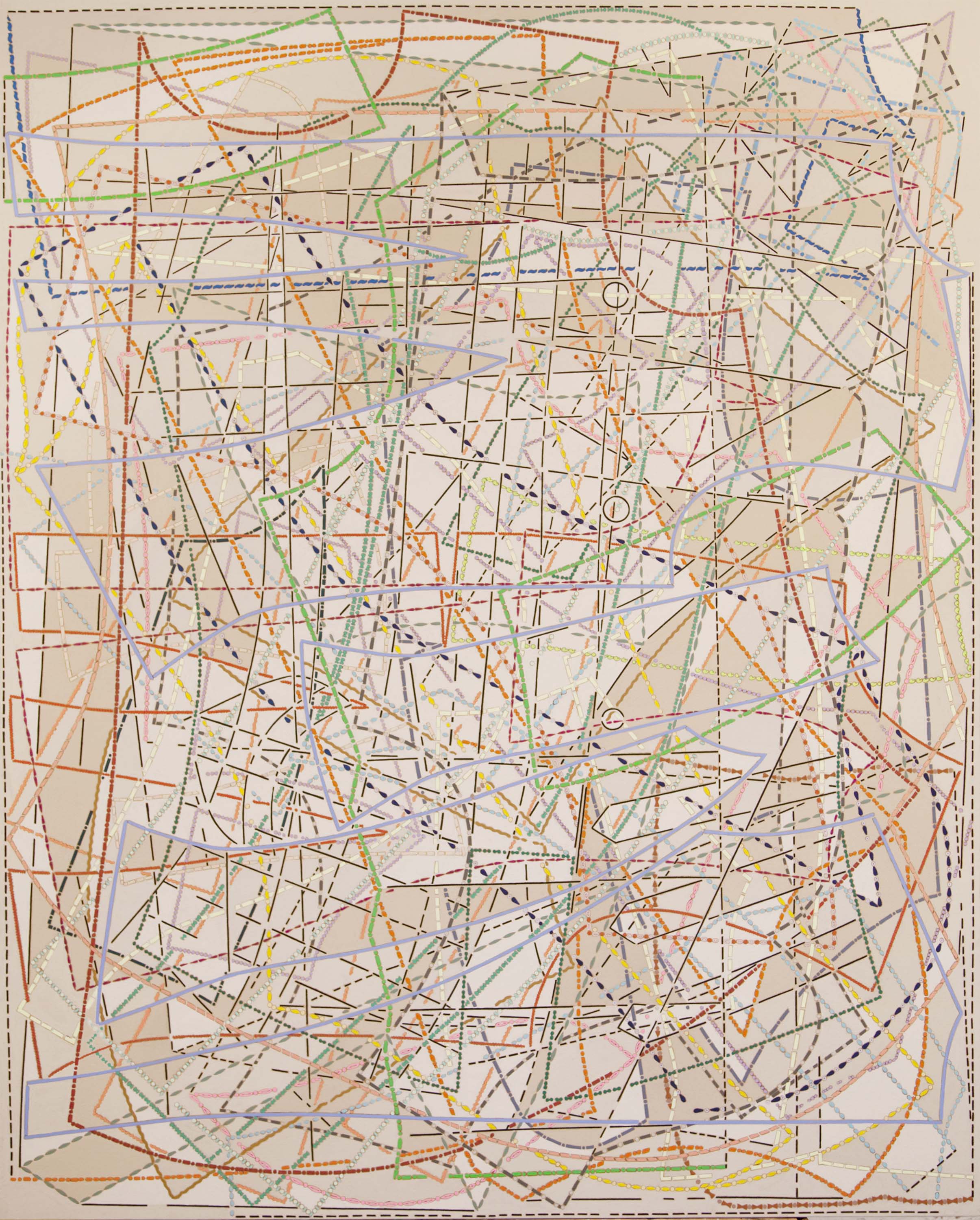 Abstract No. 2 , 1952 , acrylic gouache on canvas, 60 x 48 inches, 2013