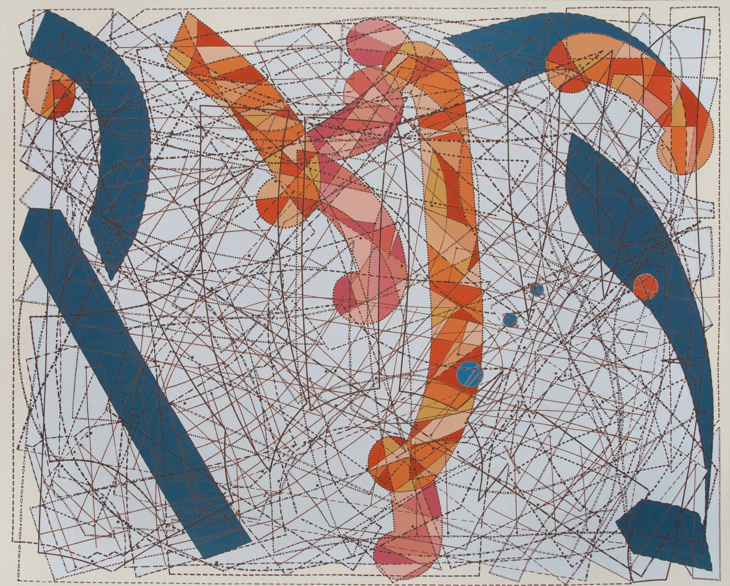 Abstract No. 10, 1952 , acrylic gouache on canvas, 48 x 60 inches, 2014