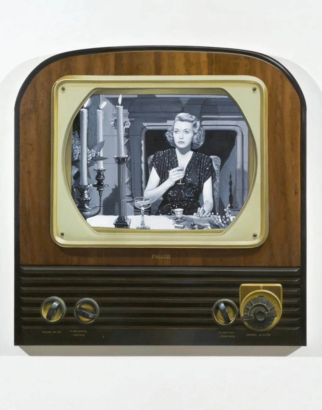 Late Night #8: Patricia Neal, 1967 , 24 x 36 inches, oil on linen, 2008