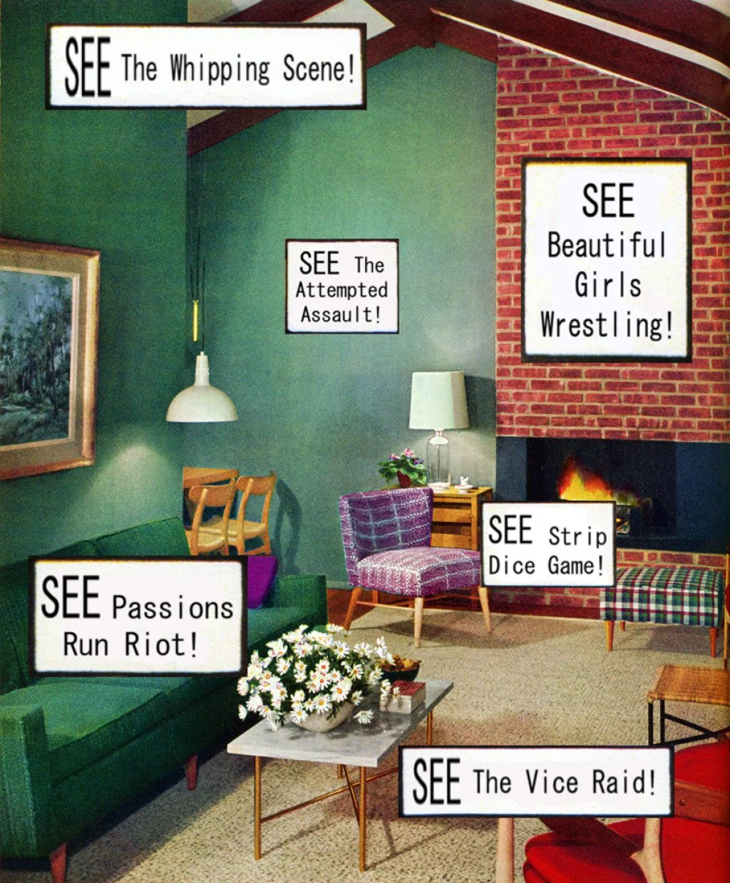 Disguised For Modern Living, 1966, 84 x 60 inches, oil on linen, 2005