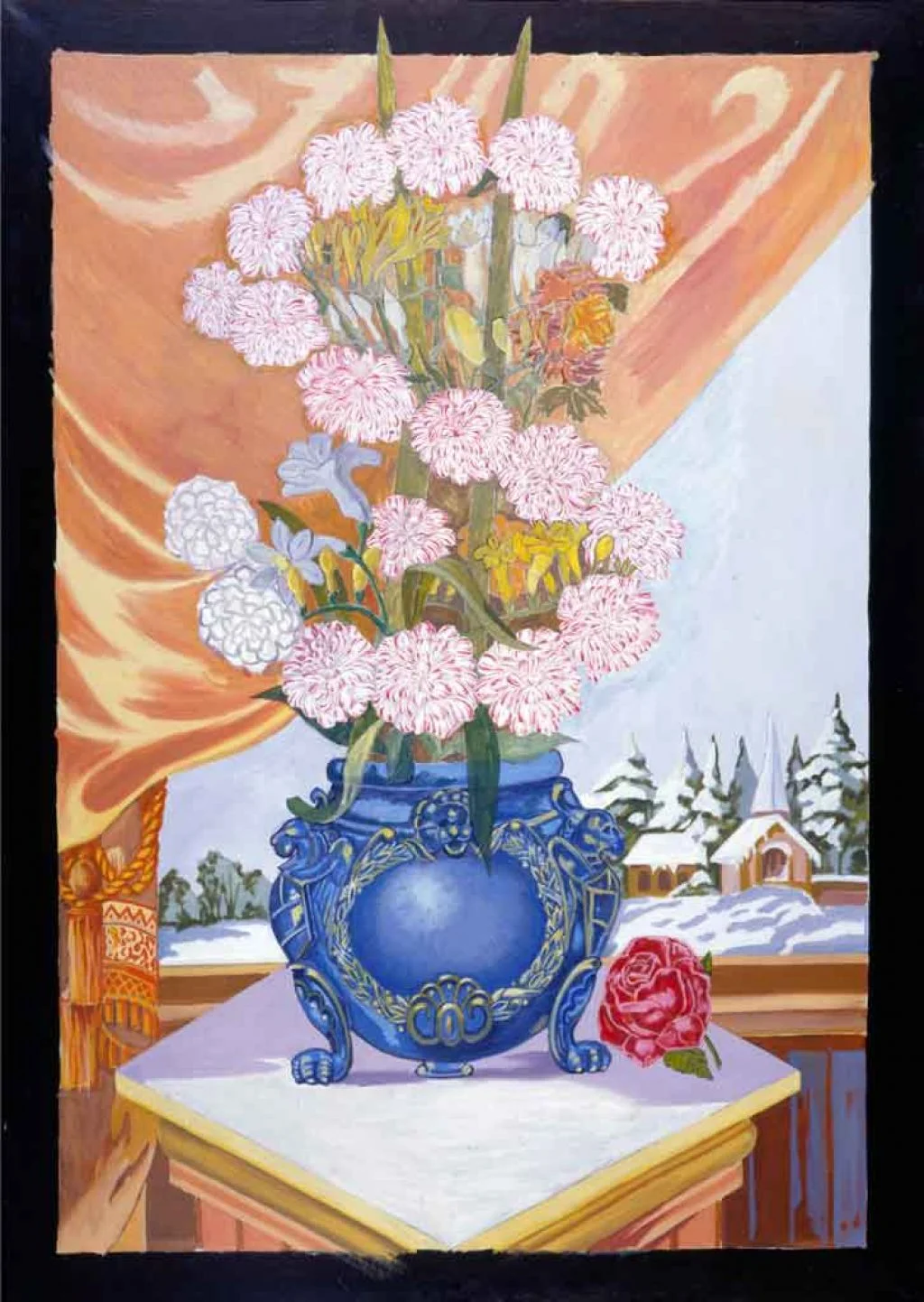 A Flower Painting, 70 x 50 inches, oil on canvas, 1987