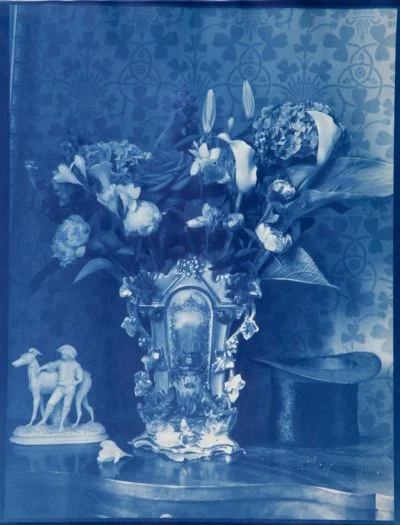 Front Parlor, Sandymount Avenue, 1917 , 23 5/8 x 17 7/8 inches, cyanotype, 2010