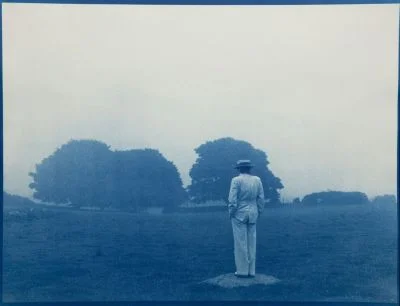 A secret source of pensive pleasure, 1917 , 17 7/8 x 23 5/8 inches, cyanotype, 2010