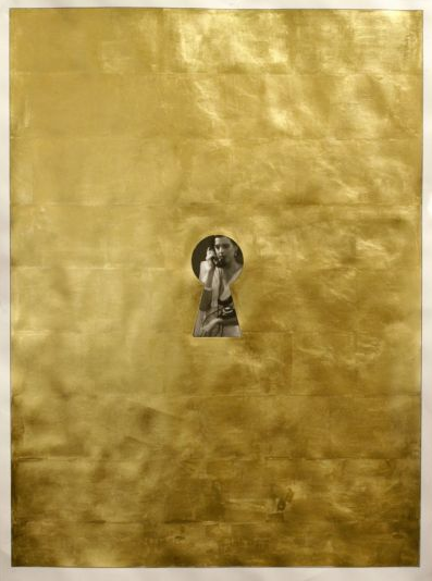 Is That You?, 1936 , 30 x 22 1/2 inches, inkjet and 24 carat gold leaf on paper, 2010