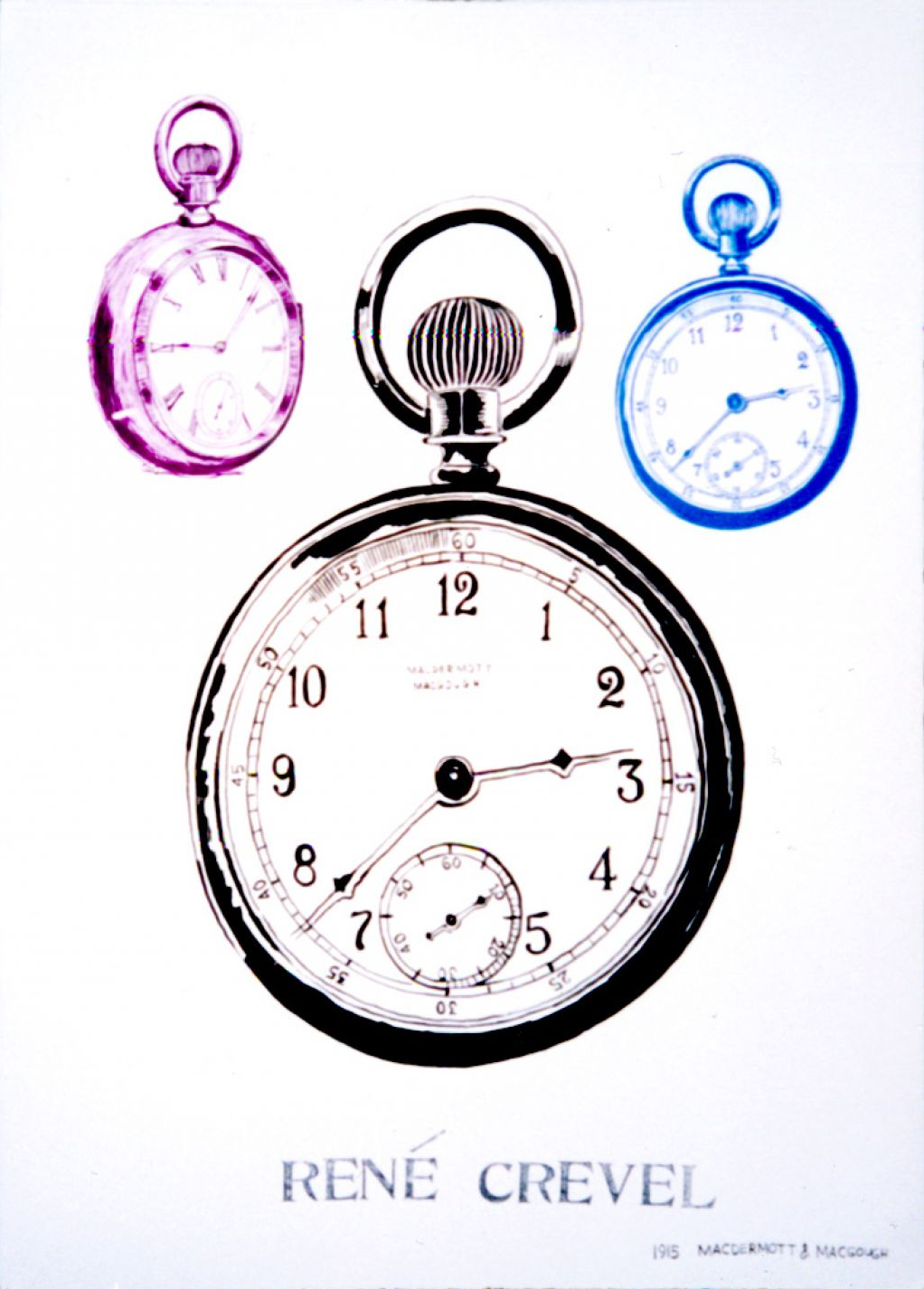 Ren é Crevel, 1915 , 30 x 22 inches, mixed media on paper, 2000