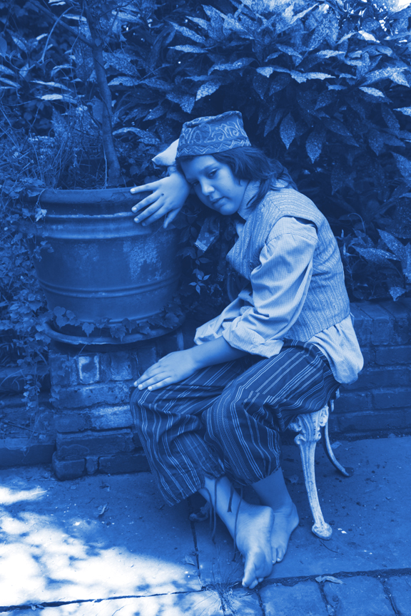 In a Garden, 1904 , 23 5/8 x 17 7/8 inches, cyanotype, 2013