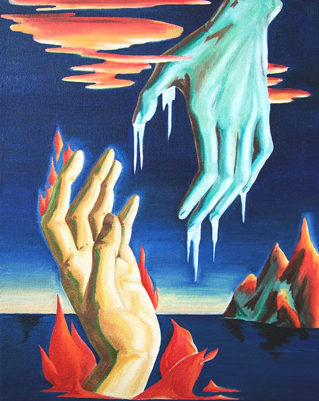 Exothermic Uncerimonius, 1965/ 2017, Oil on Canvas, 18" x 14"