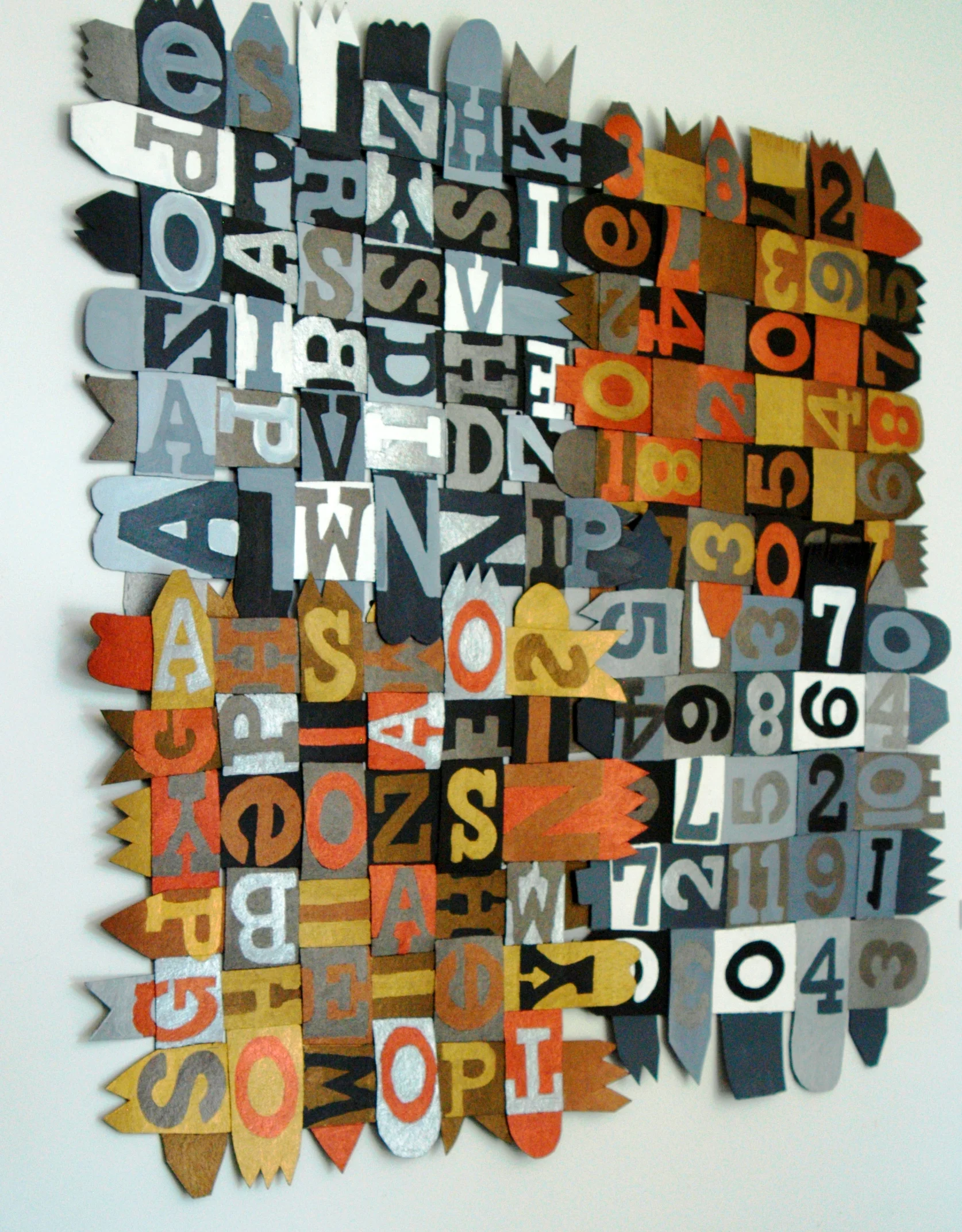   Metallic, Black, White and Gray Weaving  