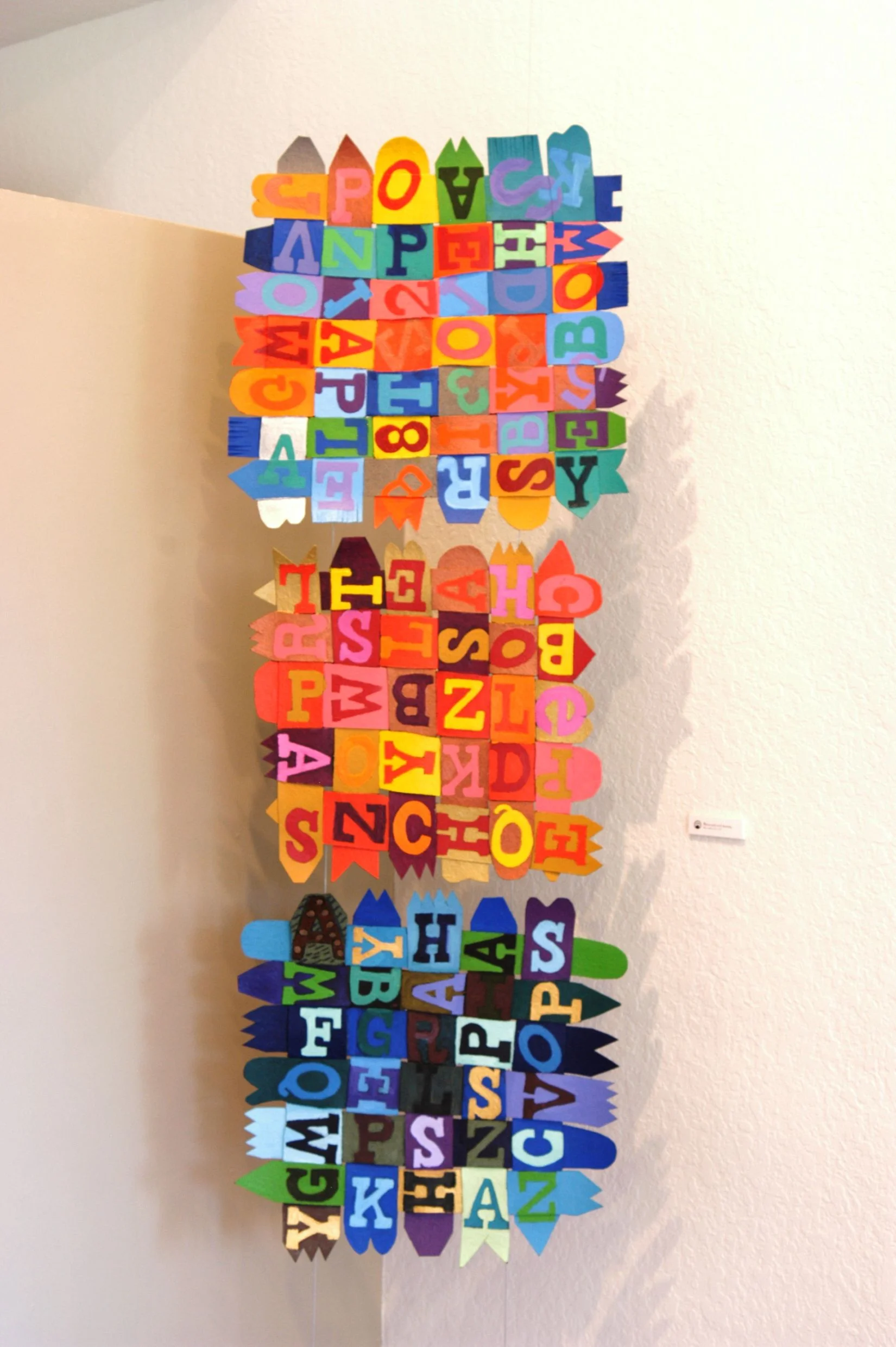   Warm and Cool Text Weavings  