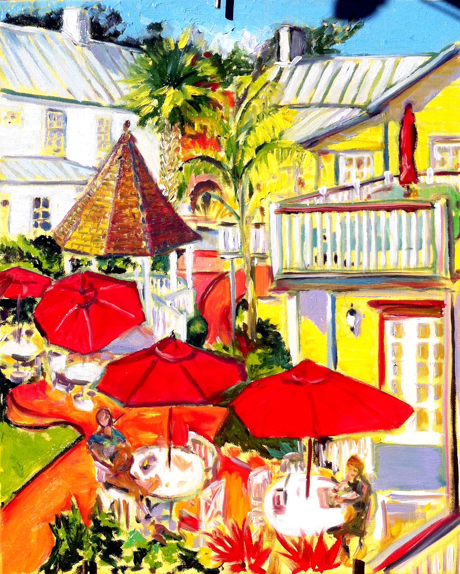 New Plein Air Painting - Bayfront Marin House