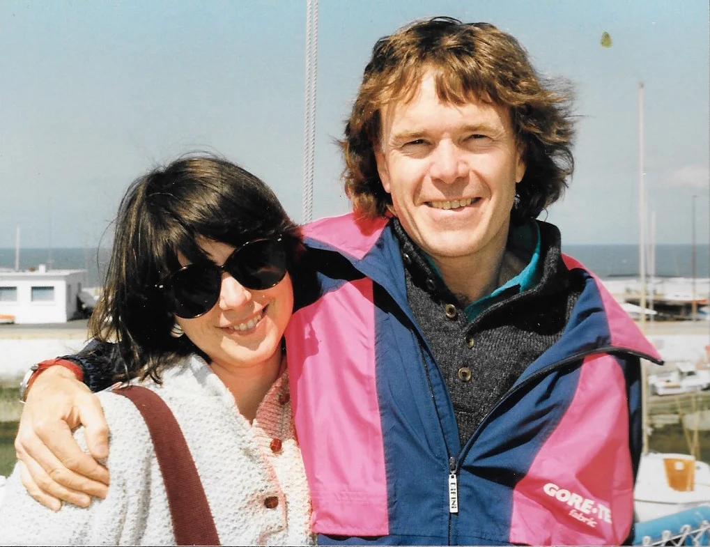 Cathy de Moll and Will Steger attend the christening of the UAP in Le Havre, France. April 1989. Photo: Cynthia Mueller