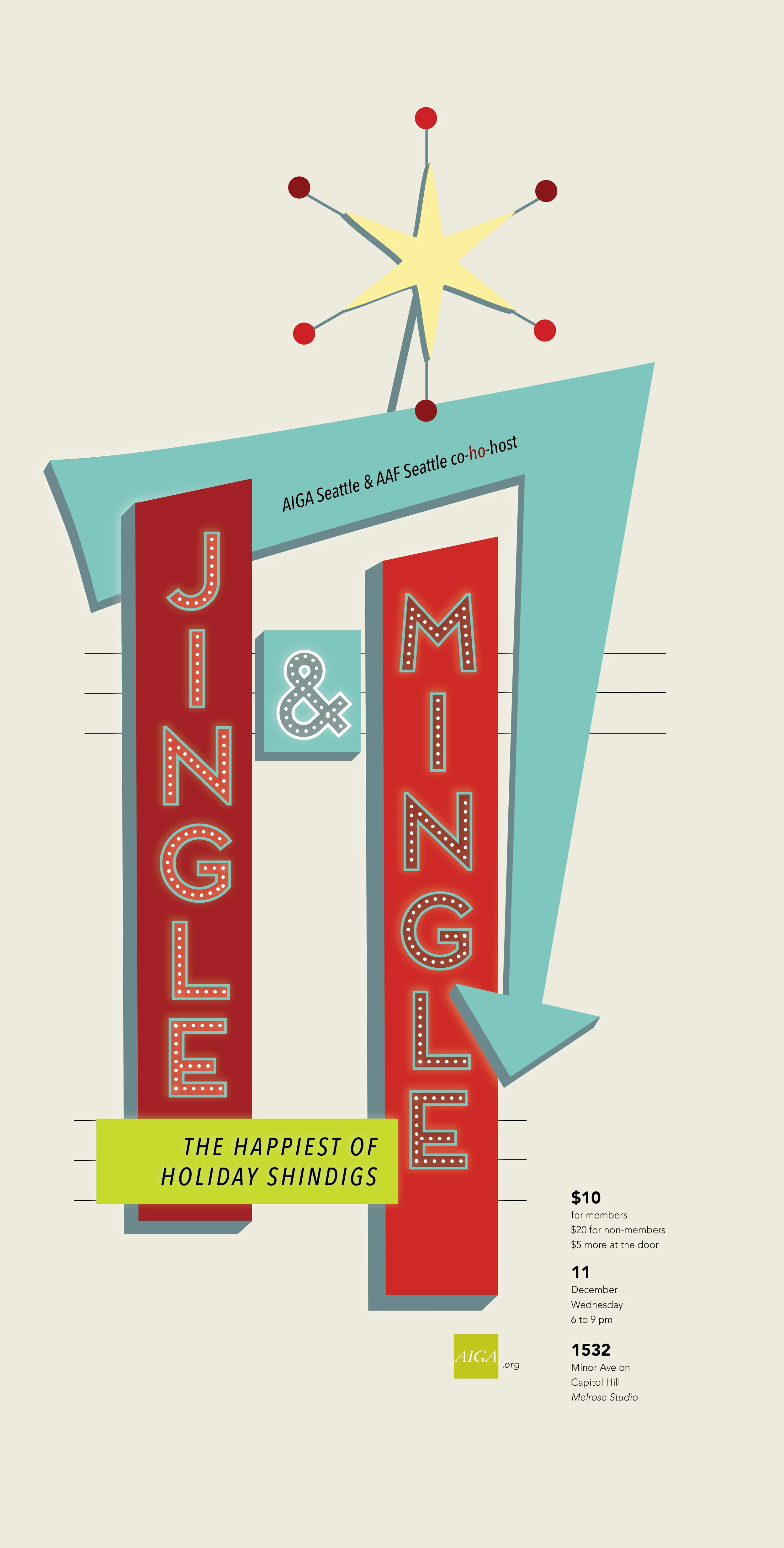  full size poster advertising AIGA event 