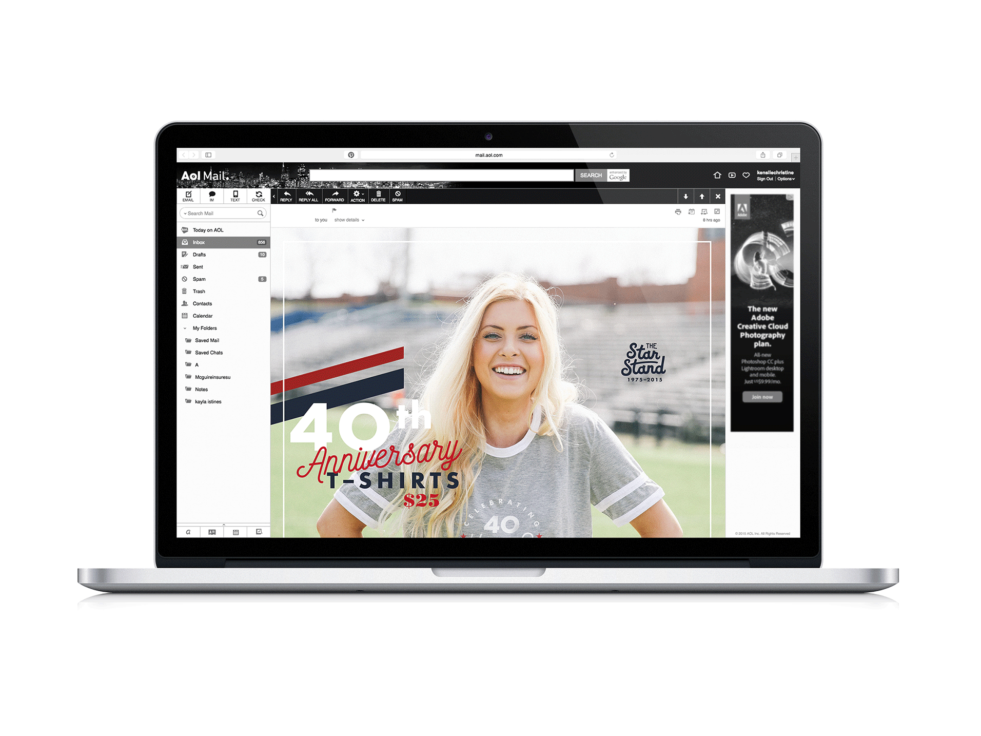 The school is celebrating its 40th birthday! The Star Stand can send out this email to parents and students to encourage them to take part in the excitement by buying the anniversary t-shirt.