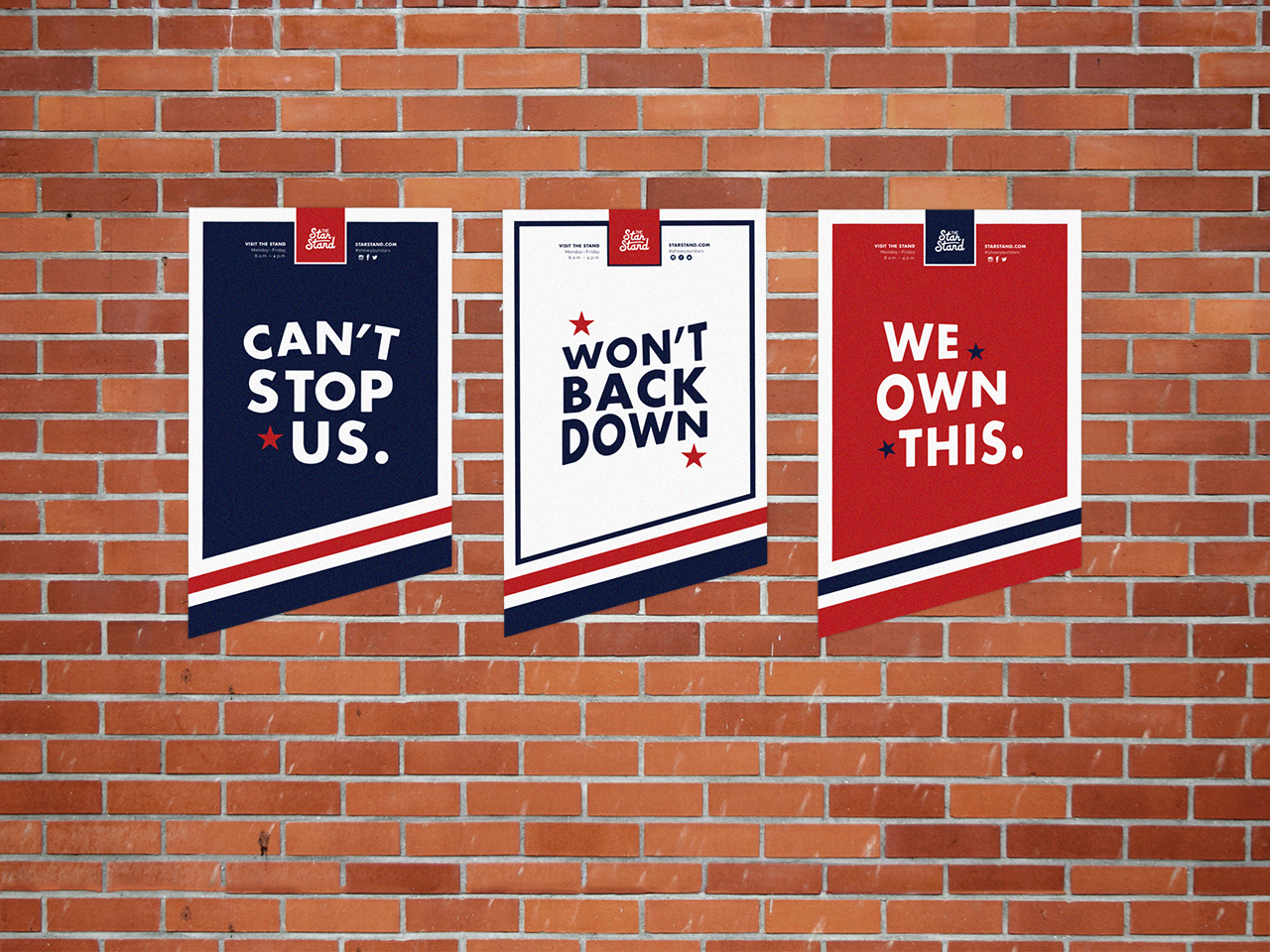 This poster series is intended to be hung in the halls of Liberty Pike High to serve as encouragement to the students as well as advertisements for The Star Stand. 