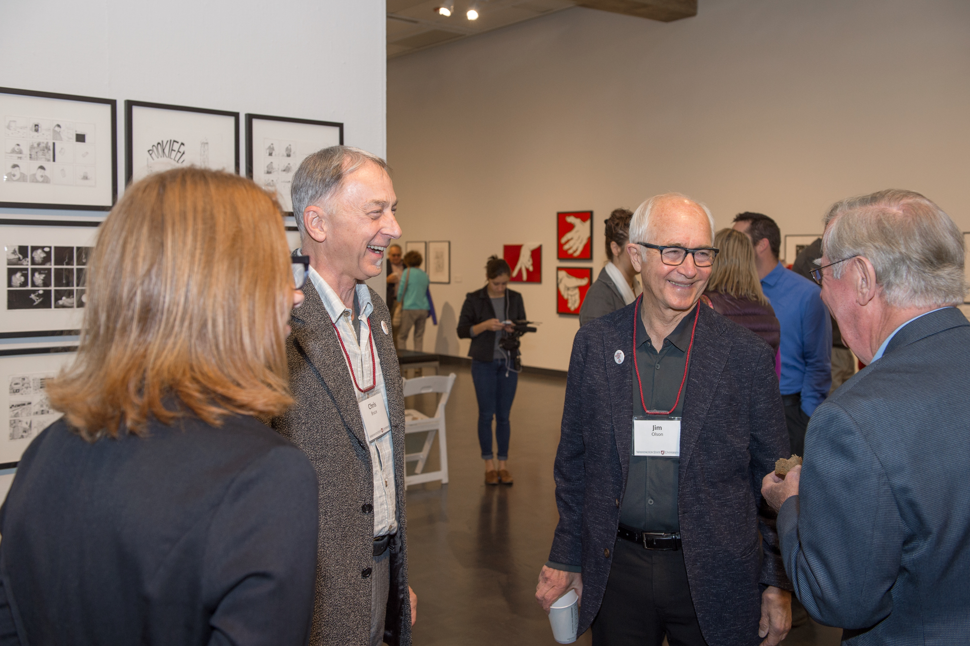 Chris Bruce, Director, Museum of Art/WSU; Jim Olson, Olson/Kundig; Sam Smith, President Emeritus, WSU
