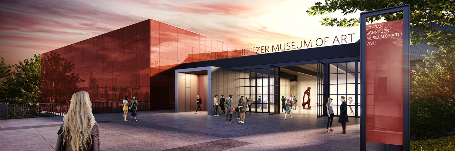Architect renderings of the new Jordan Schnitzer Museum of Art at WSU by architect Olson Kundig , 2016.