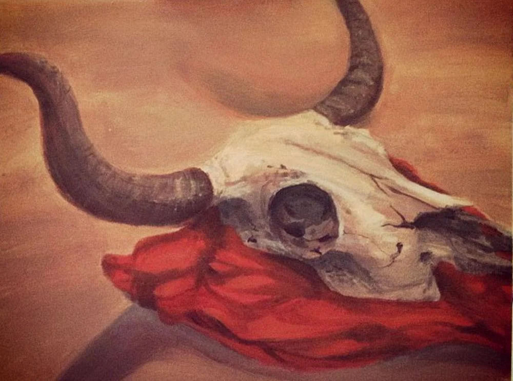 Cow Skull Still Life / Acrylic on canvas