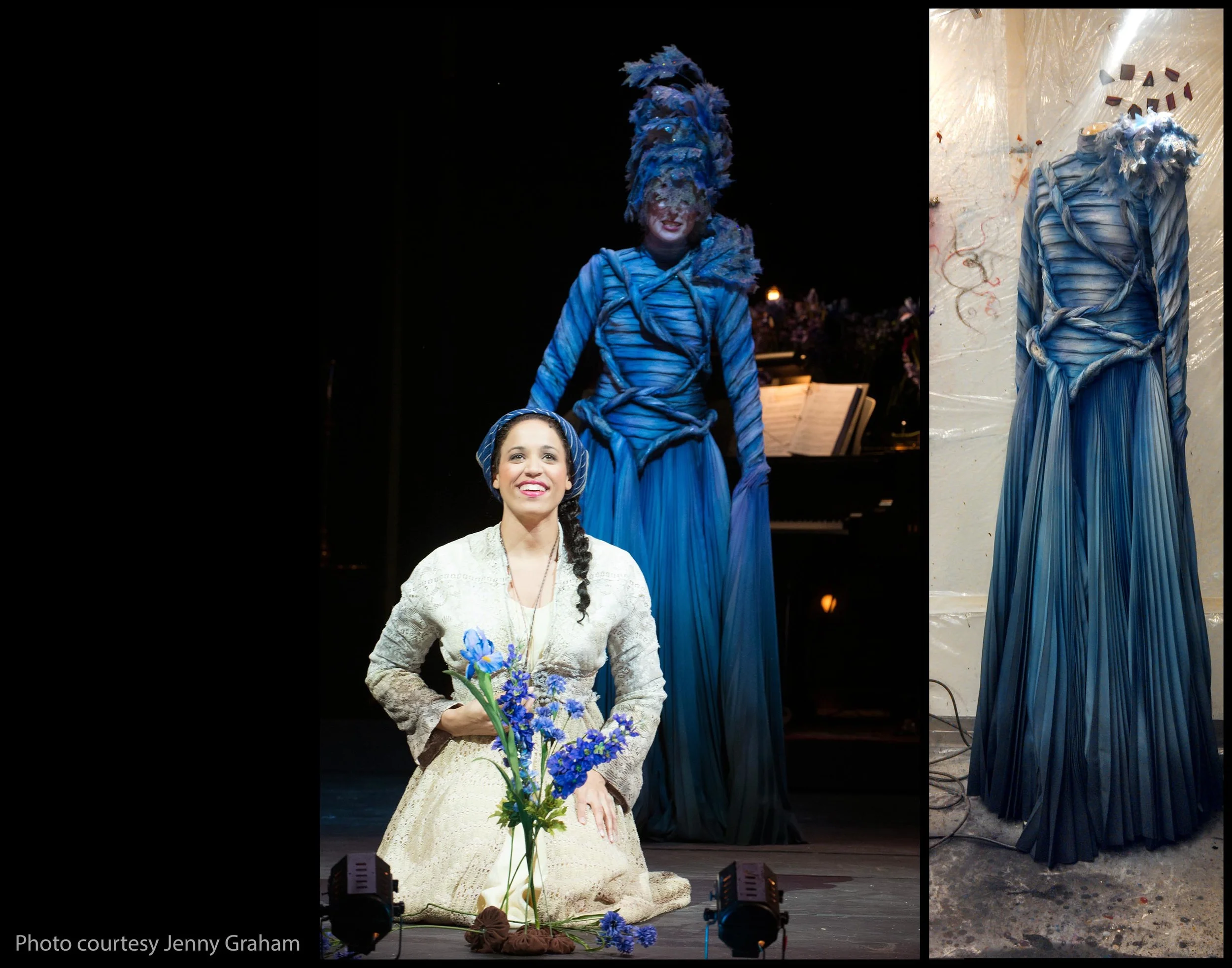 Airbrushed dimension and Ombre dye for Cinderella's Mother in Into the Woods
