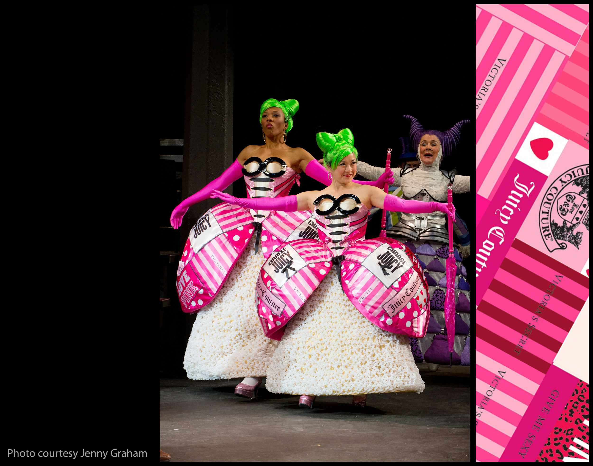 Digitally printed yardage for The Stepsisters in Into The Woods