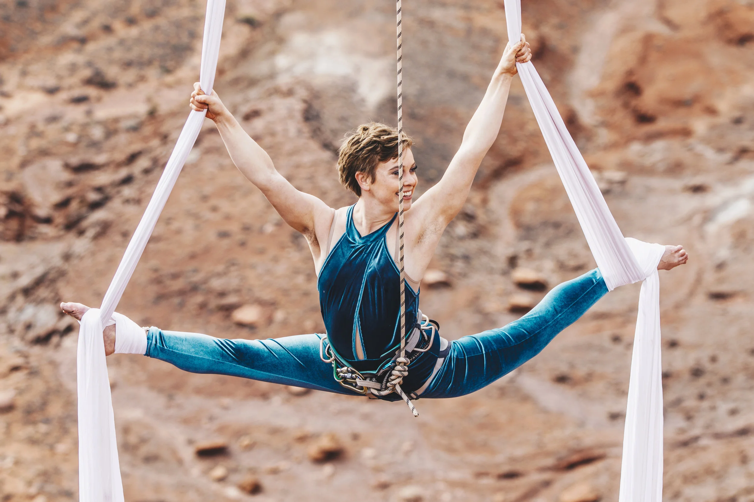 Aerial Silks for Kim and Ryan Jenks’ wedding on The Space Net