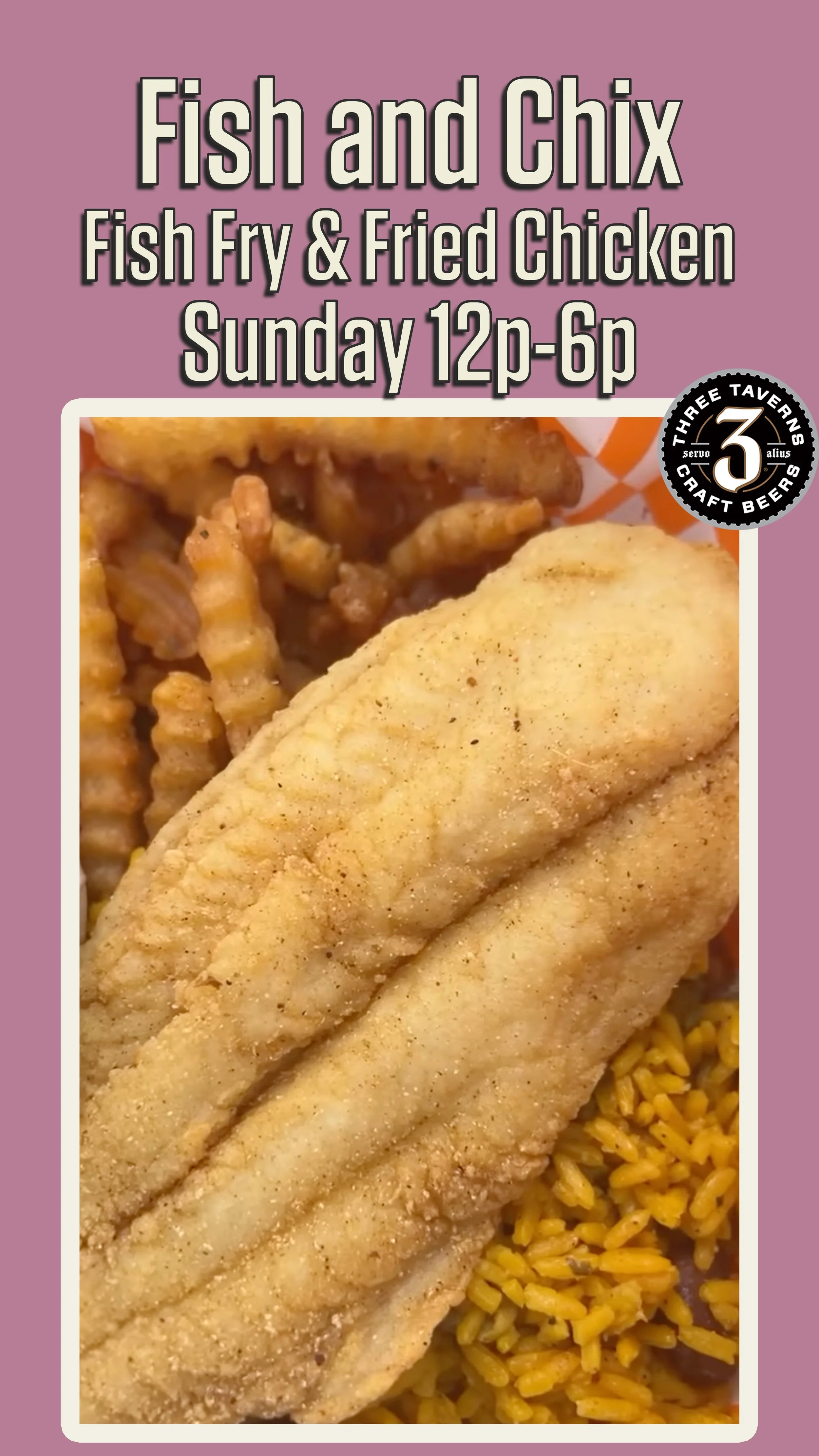 Fish and Chix Pop up — Three Taverns Brewery