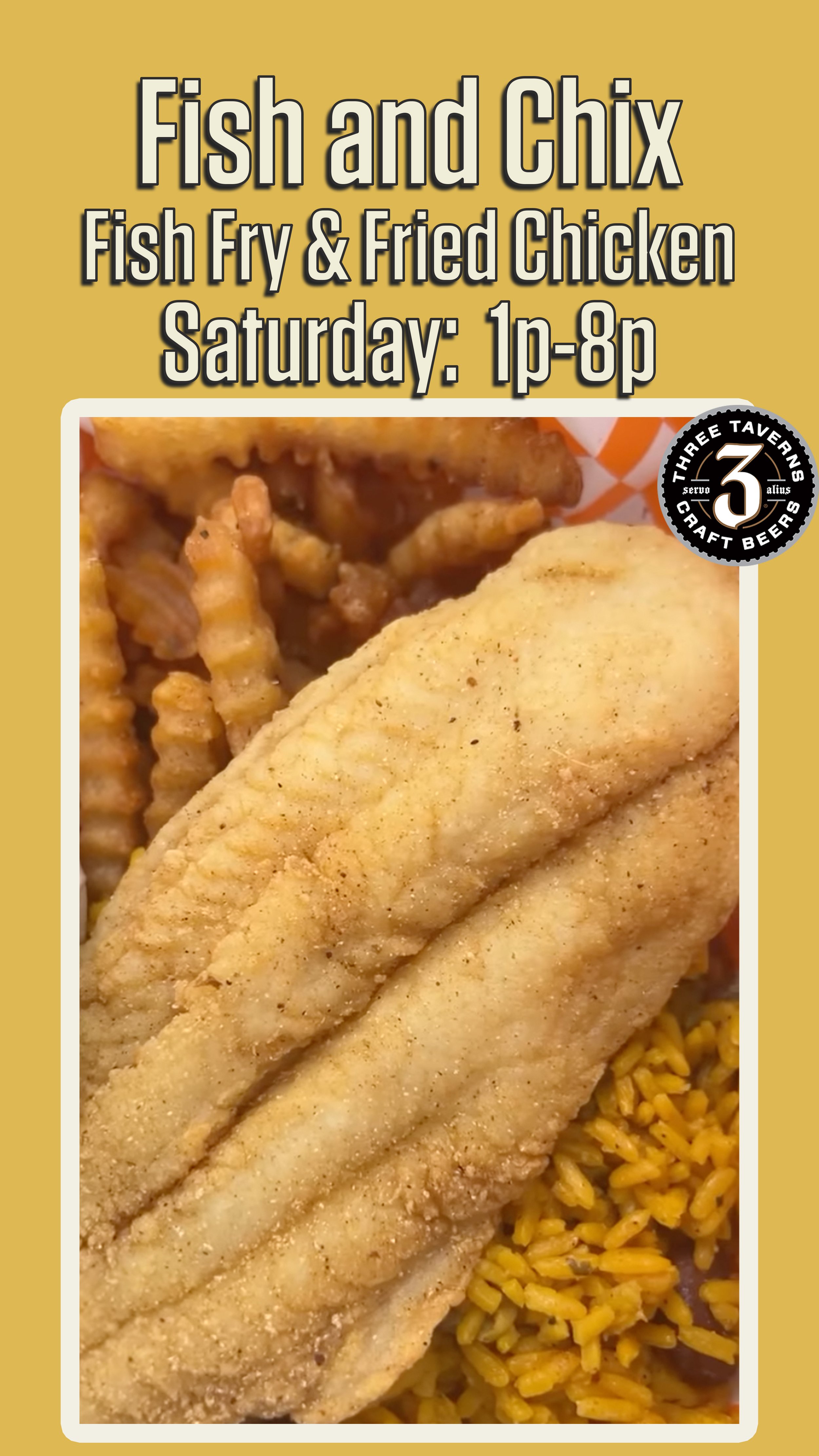 Fish and Chix Pop up — Three Taverns Brewery