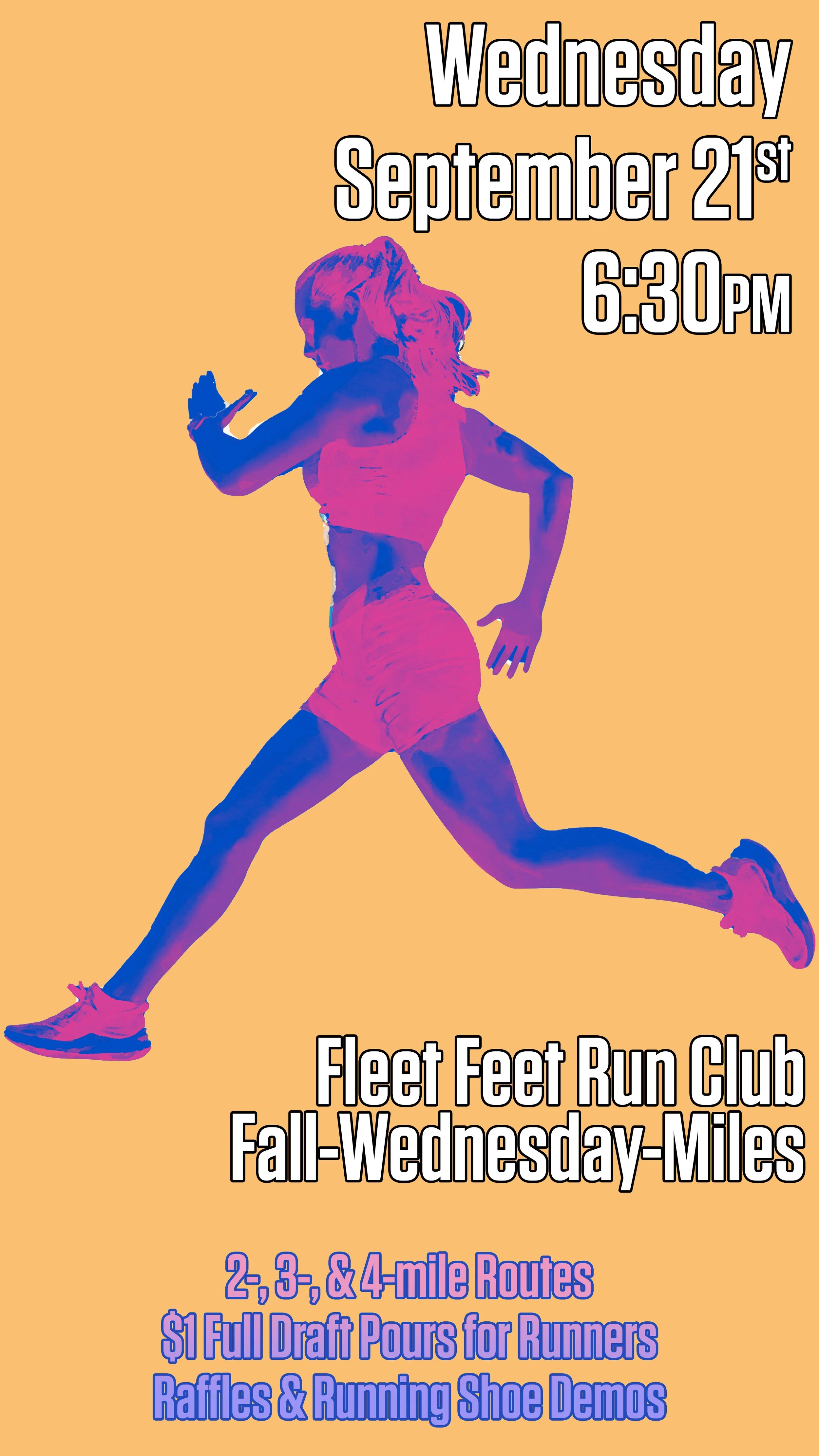 Fleet Feet Run Club Wednesday Miles Run — Three Taverns Brewery