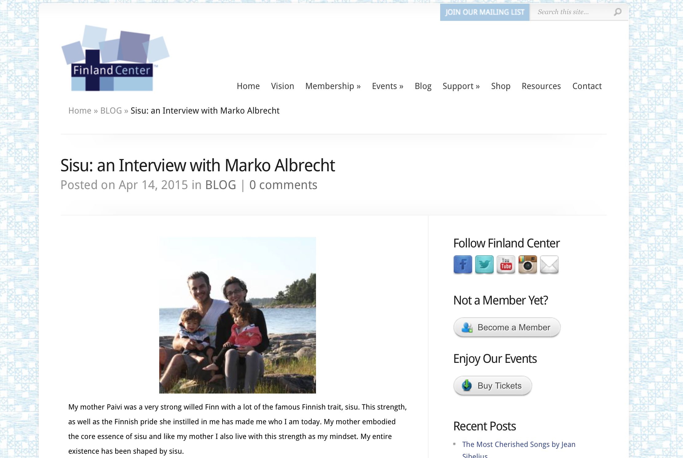 Finland Center Foundation Interview with SISU filmmaker Marko Albrecht