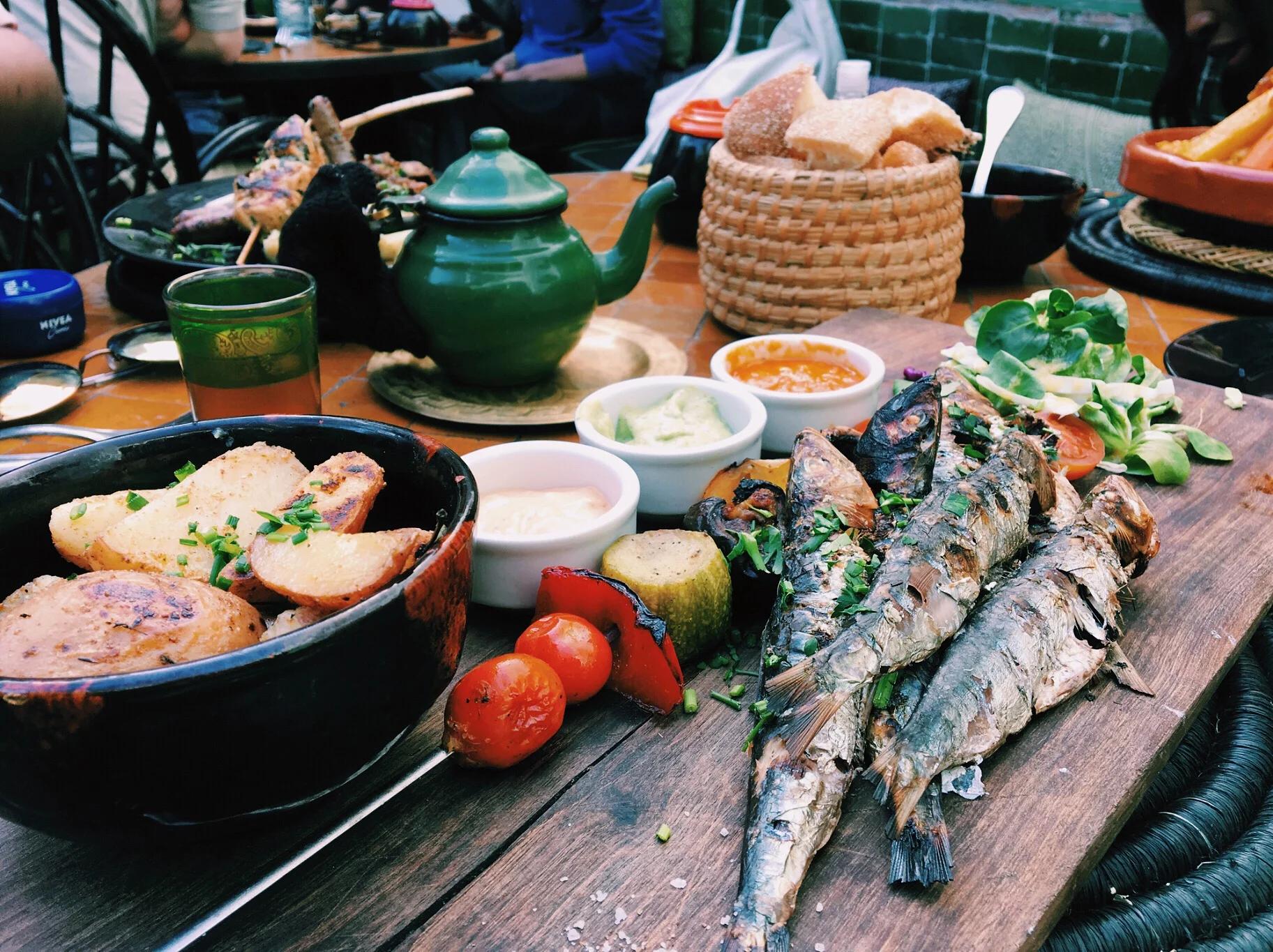 grilled sardines