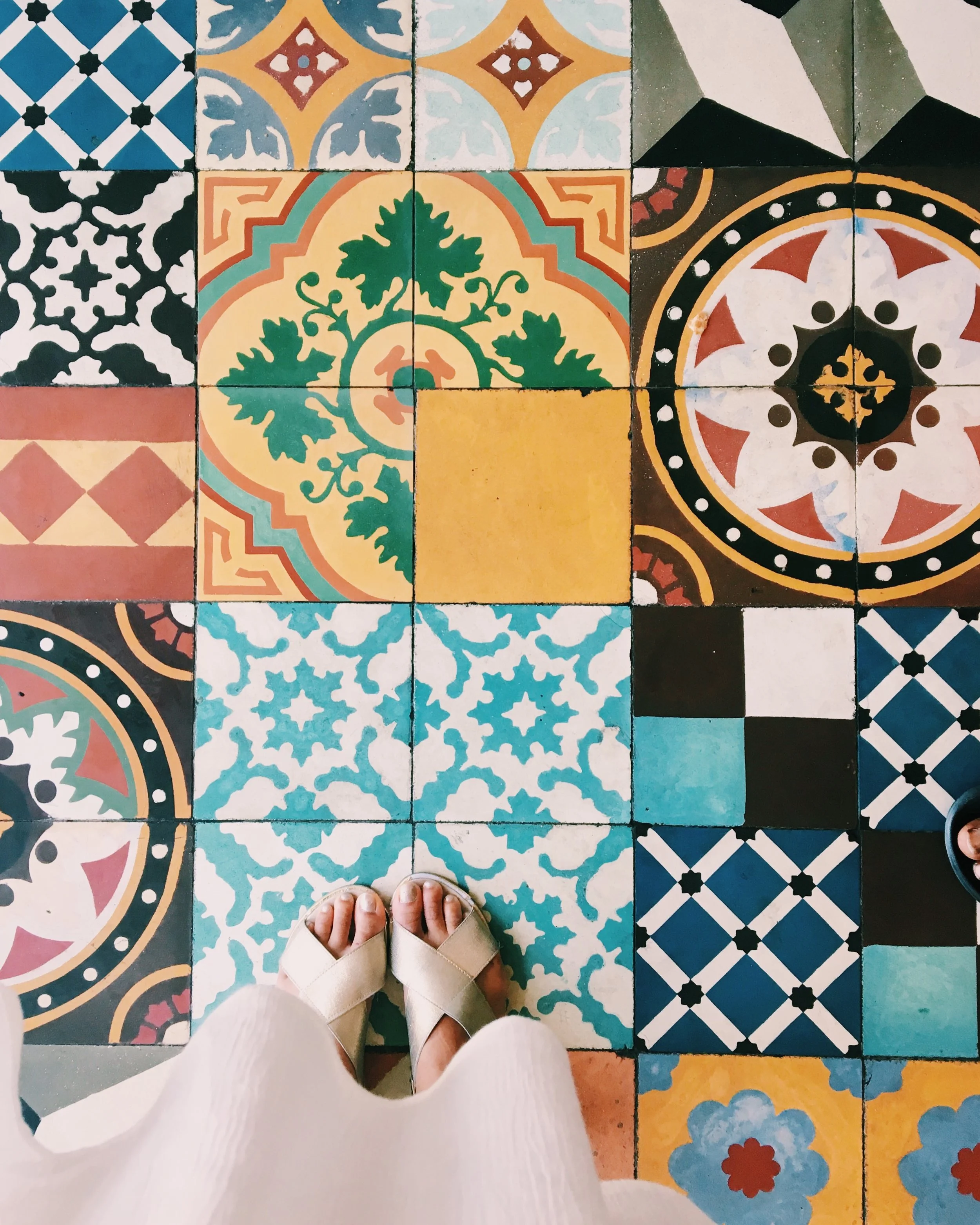 beautifully tiled floor in azucar