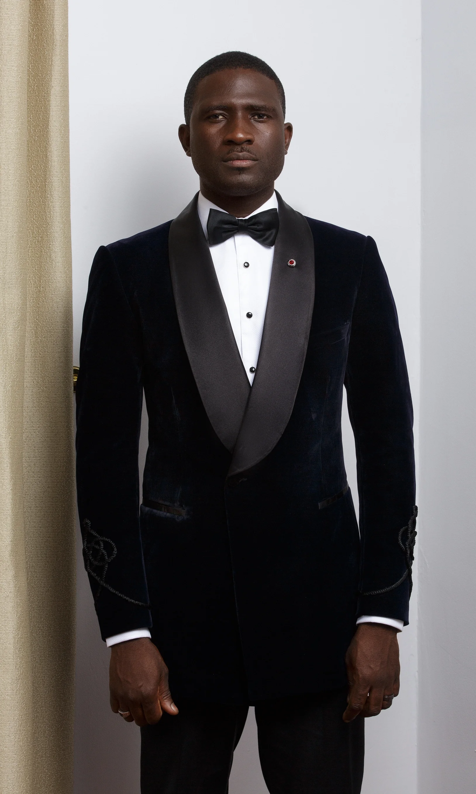 double breasted black tie