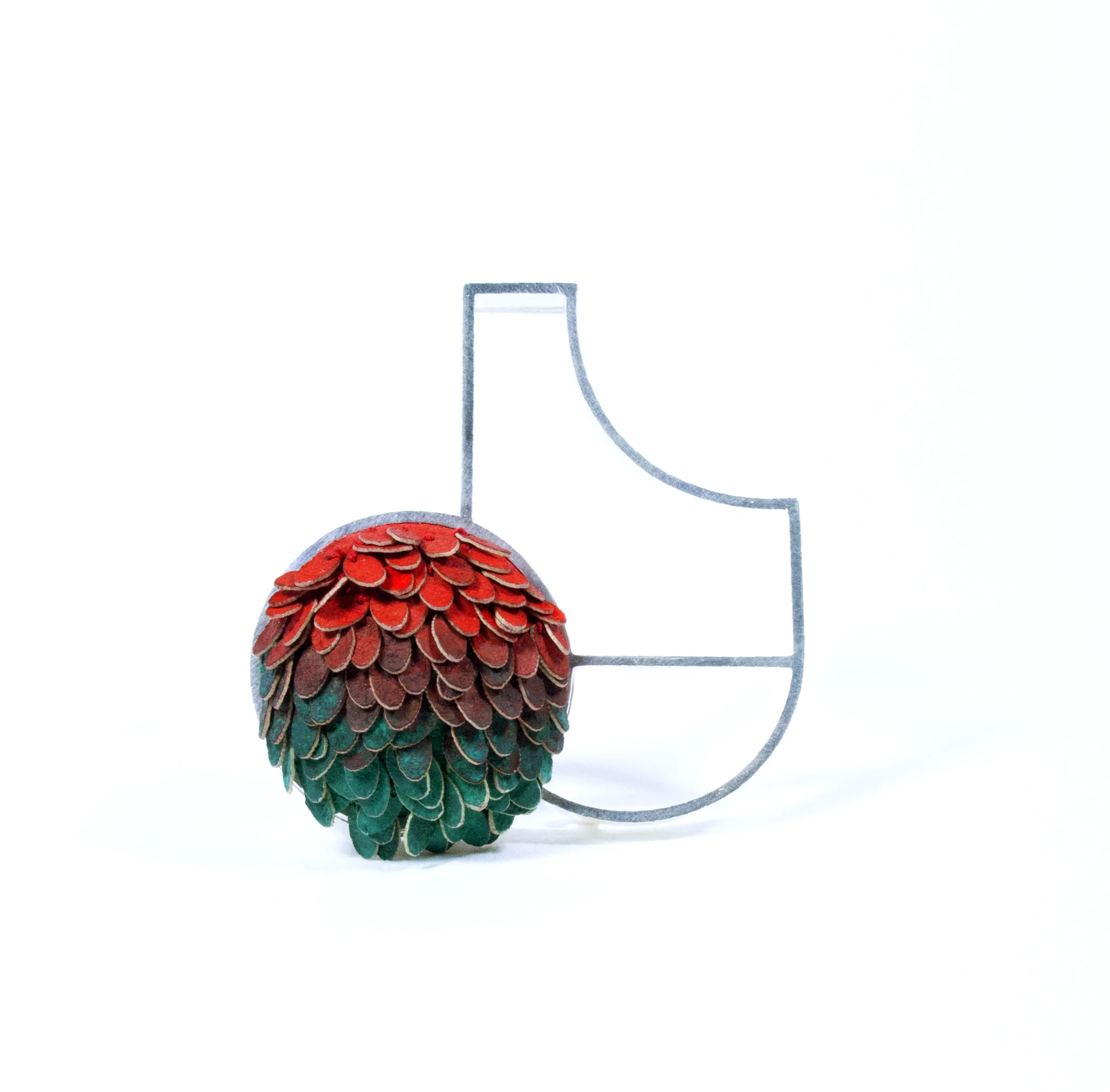 Jardin no. 7, 2016 | Sterling silver, paper, cotton, pigments Available at Galerie Noel Guyomarc'h
