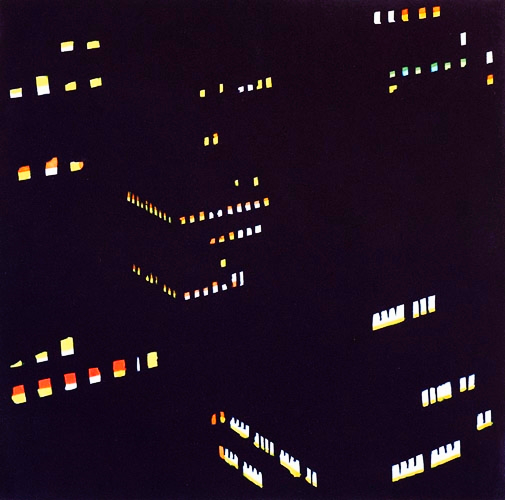  New Amsterdam No. 2, Hand Painted Aquatint Etching, 12 x 12