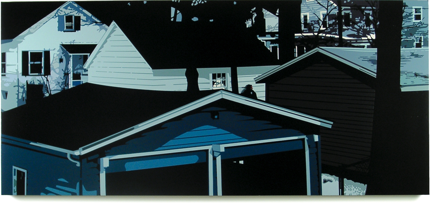  Jersey Yards , 33 x 73, Oil enamel on canvas