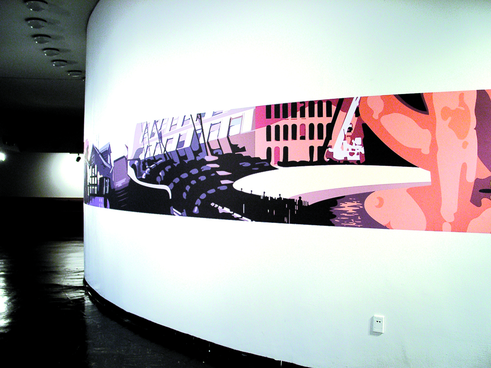Diploma, 3' x 61', digital print on adhesive backed paper