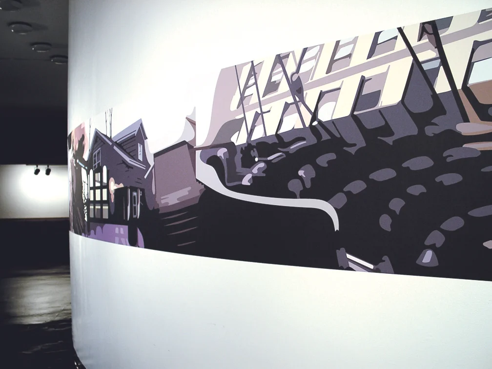 Diploma, 3' x 61', digital print on adhesive backed paper