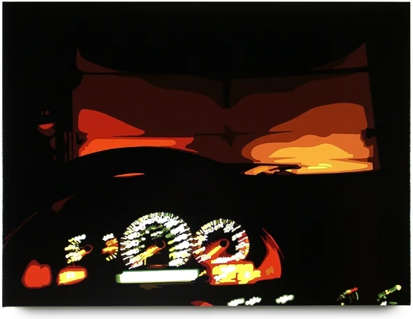 Dashboard , 32 x 43 , oil enamel on canvas
