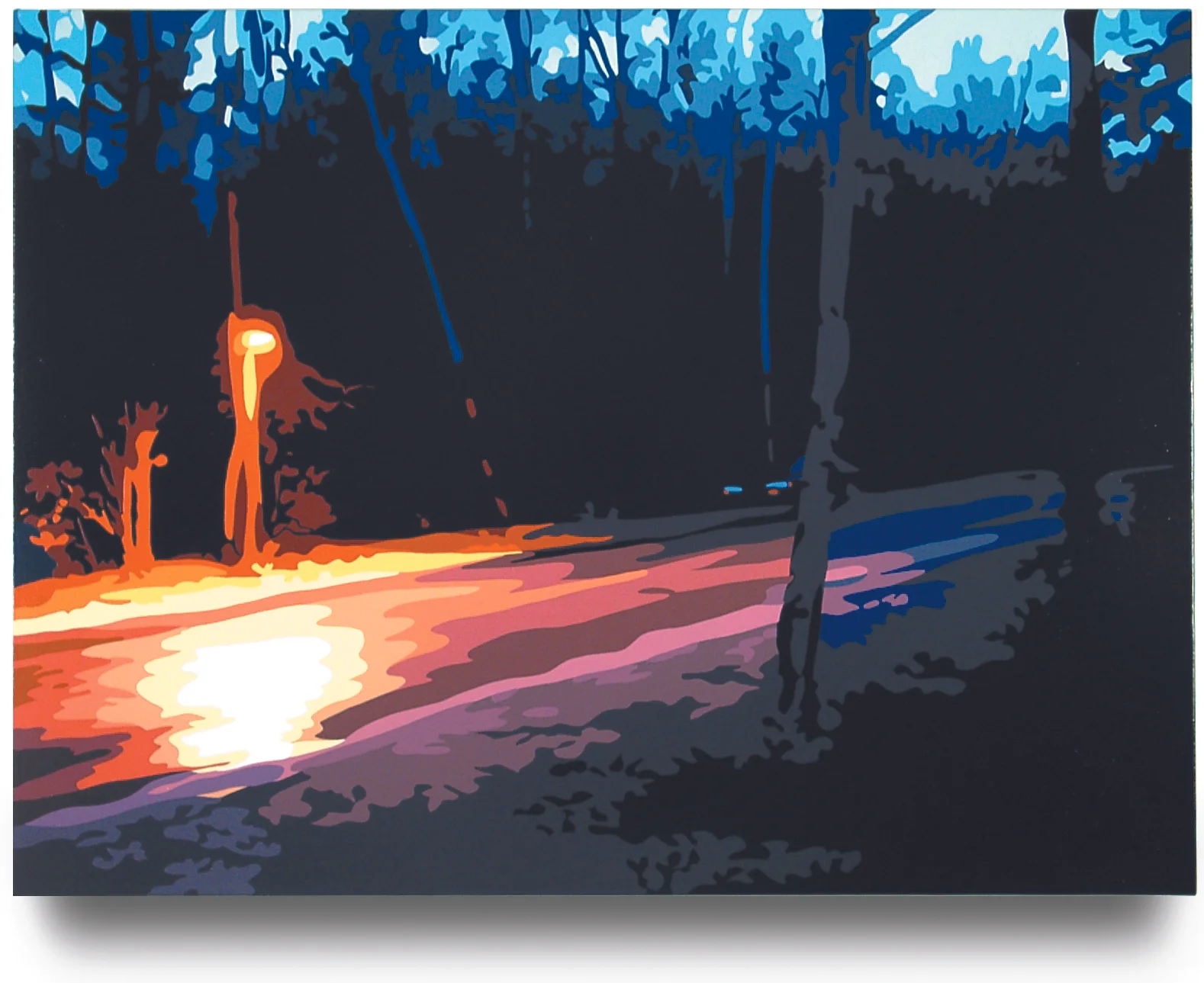 6:30 pm , 2002, 27 x 36, Oil Enamel on Canvas 