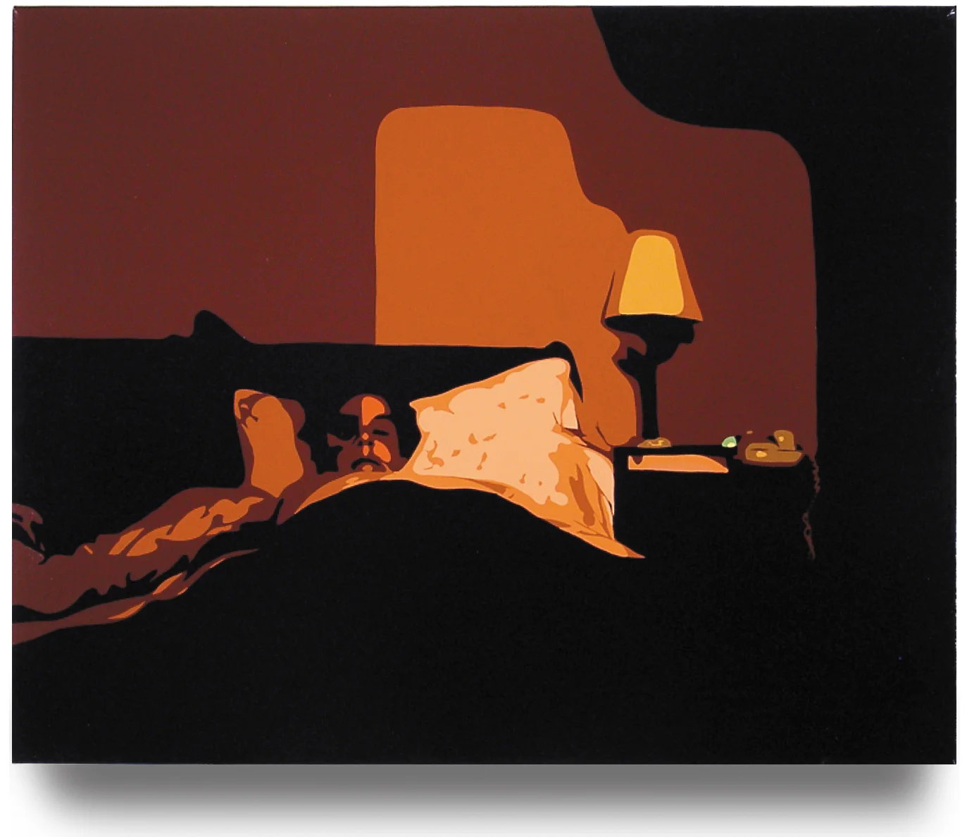  Sleeping Wife , 2002, 24 x 30, Oil Enamel on Canvas 