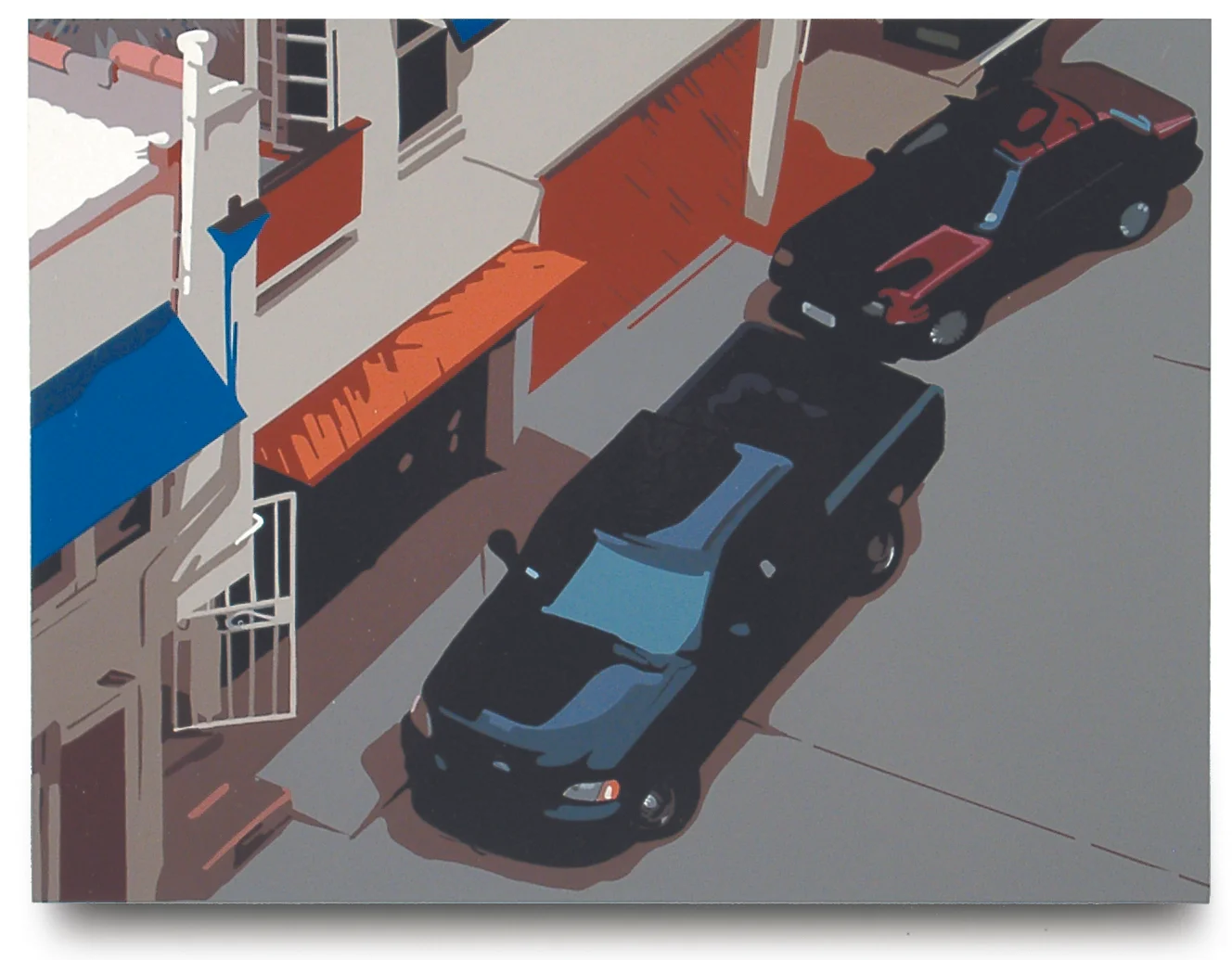  Santa Monica House, 2002, 9 x 12, Oil Enamel on Resin Paper